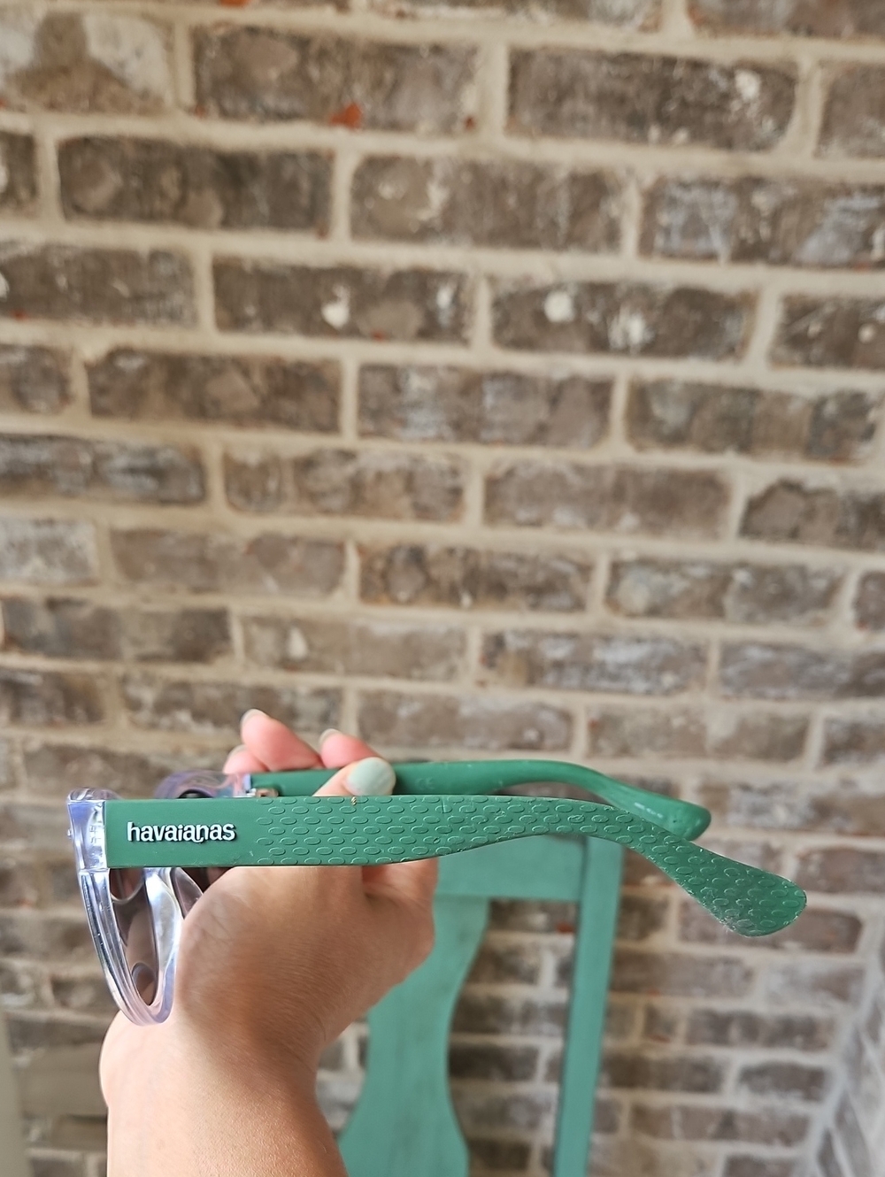 Havaianas Nobonha Reflective Green Arms Brazilian Flag Sunglasses - Picture 5 of 7